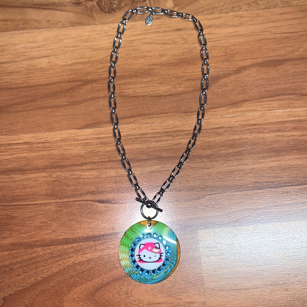 NWOT Tarina Tarantino Pink Head Hello Kitty Necklace